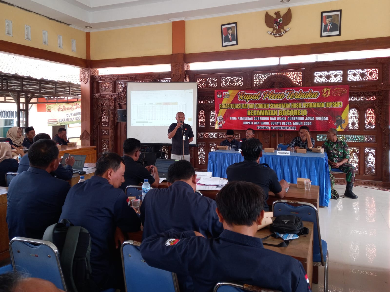 Awasi Pleno DPS Hasil Perbaikan, Panwaslucam Bogorejo Beri Saran Perbaikan ke PPK