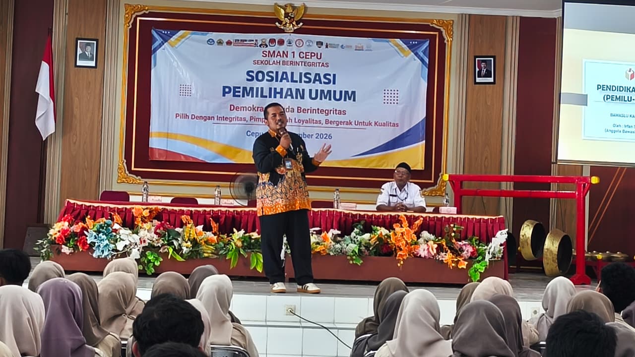 Jelang Pemilihan Ketua OSIS SMA N 1 Cepu, Irfan: OSIS Jadi Ruang Belajar Berdemokrasi