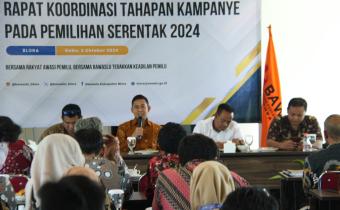 Gelar Rapat Koordinasi Pengawasan Kampanye, Bawaslu Blora Tekankan Pencegahan dan Tingkatkan Sinergitas