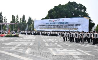 Jelang Masa Tenang dan Pungut Hitung, Bawaslu Blora Gelar Apel Siaga